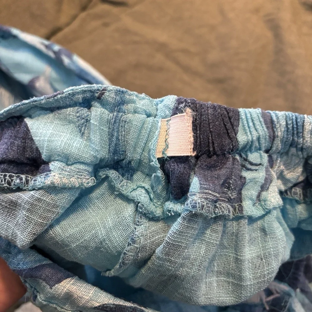 Beyond Capri Woven Maxi Skirt Womens Blue Abstract Resortwear Vacation Beach - Picture 9 of 12